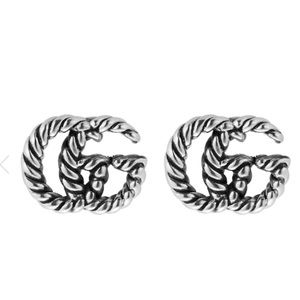 Gucci stud earrings with double G motif